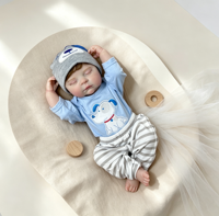 Reborn-Babypuppe, 17 Zoll, weiche Vinyl-Begleitpuppe für Kinder, Geburtstagsgeschenk, waschbare, wechselbare Kleidung, handbemalte Mädchenpuppe