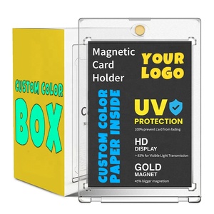 Protettori Magnetici Trasparenti 35Pt One Touch per Carte, Porta Carte Magnetico One Touch per Carte Pokémon TCG con Logo Personalizzato BOx - Product Image 1