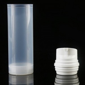 Pp Vacuum <b>Bottle</b> 100Ml Snap Lock Transparent Press <b>Pump</b> Cosmetic Skincare Packaging - Product Image 4