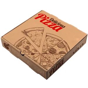 Boîtes de papier artisanal avec logo au design personnalisé en gros-Transformez l'emballage de pizza avec des formes accrocheuses et des touches personnalisées