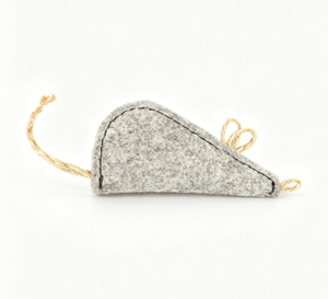Giocattolo per Gatti Fatto a Mano in Feltro <span class=keywords><strong>di</strong></span> Lana a Forma <span class=keywords><strong>di</strong></span> Topo con Coda in Sisal, Non Tossico, Resistente ai Morsi, Gioco Interattivo per Gatti - Product Image 1