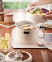 Mini-casserole électrique portable multifonction antiadhésive à chauffage rapide, capacité 1,5 L, économe en énergie, pour la maison et l'hôtellerie