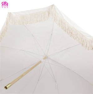 Ombrelle de plage avec pompoms, en bois véritable imprimé, personnalisé, <span class=keywords><strong>2022</strong></span>/180 CM, 200 - Product Image 5