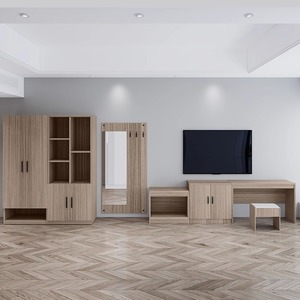 Smart Big Prefab Closet Mdf 3 Star Camas de madera modernas Habitación King Size Juegos de muebles Queen baratos Dormitorio de hotel - Product Image 4