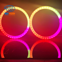 Lumière LED RGB 12V à effet de poursuite et d'animation - Anneau Halo DRL 60mm 70mm 80mm pour phare de voiture