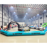 Arène de course gonflable extérieure personnalisée, circuit de voiture, piste de course souple pour enfants, aire de jeux, parc d'attractions, école