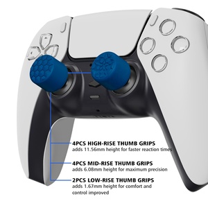 PlayVital Blue Ergonomic Silicone Thumb Stick Grip Cover pour manette PS5 PS4 Switch Pro - Product Image 5