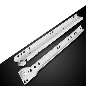 Rail coulissant moderne en acier à deux sections, montage latéral et supporté en bas, pour cuisine, salle à manger, extérieur et chambre à coucher - Product Image 1