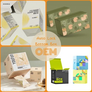Wholesale Cardboard Cosmetic Paper Packaging <b>Box</b> Recycled Paper Gift <b>Box</b> <b>Lock</b> Bottom Paper <b>Box</b> For Small Business - Product Image 2
