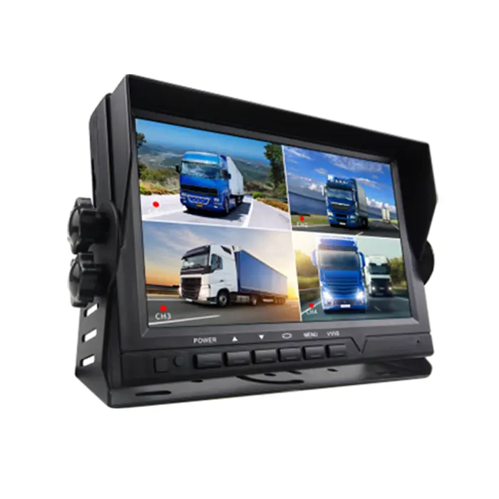 Newest 720P Car Black Box Reversing System Built-in MDVR Quad Monitor car reversing aid With Night Vision Camera