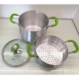 Marmite à soupe avec cuiseur vapeur, fond à induction, ensemble de batterie de cuisine, marmite en aluminium, couscoussier - Product Image 3