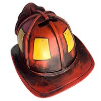 Pompier casque chapeau tirelire pompier épargne tirelire caserne de pompiers décor personnalisé pompier cadeaux