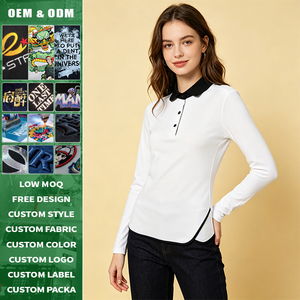 เสื้อกอล์ฟผู้หญิงแบบสั่งทำพิเศษ ทรงเข้ารูป แขนยาว ระบายอากาศได้ดี แห้งเร็ว กันยับ ผ้าอัดแน่น สวมใส่สบาย เป็นมิตรกับสิ่งแวดล้อม สำหรับฤดูใบไม้ผลิ - Product Image 1