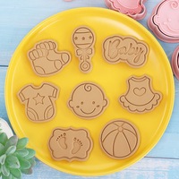 Moules de presse en plastique en forme de dessin animé 3D personnalisés pour la cuisson des enfants, ensemble d'emporte-pièces pour la fabrication de biscuits et de gâteaux sur le thème des bébés