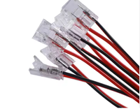 Juego de conectores de adaptador sin soldadura para tira de LED de un solo Color 2835, 2 pines, 8mm, carcasa de ABS de contacto de latón RGB, clasificación 5A para alimentación de PCB
