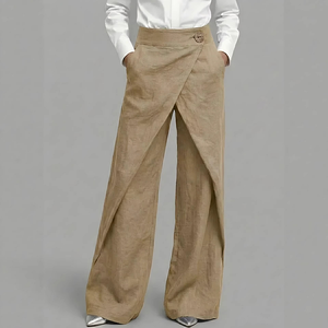 <span class=keywords><strong>Pantaloni</strong></span> Larghi da <span class=keywords><strong>Donna</strong></span> a <span class=keywords><strong>Vita</strong></span> Alta <span class=keywords><strong>con</strong></span> Fascia Frontale <span class=keywords><strong>in</strong></span> <span class=keywords><strong>Lino</strong></span>, Casual, <span class=keywords><strong>con</strong></span> <span class=keywords><strong>Elastico</strong></span> <span class=keywords><strong>in</strong></span> <span class=keywords><strong>Vita</strong></span> e Tasche 2026 - Product Image 4