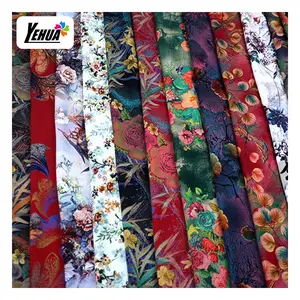 heap 100% rayon fabric viscose printed 45*45 Density 100gsm fashion floral design stock fabric