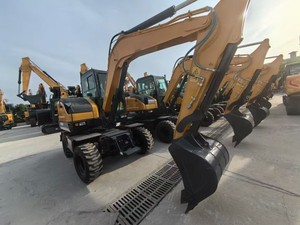 Excavatrice compacte sur roues de marque chinoise de premier plan XE60WGA, capacité de la benne de 0,21 m³, haute efficacité opérationnelle, puissance de 35,9 kW, 3550 mm de profondeur maximale - Product Image 2