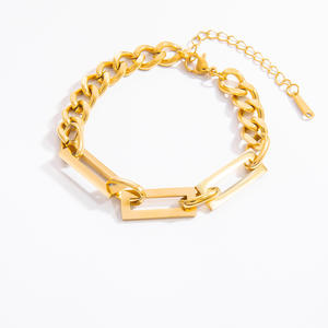 European And American Style <b>Titanium</b> Steel Bracelet Geometric <b>Chain</b> Women's Everyday Wear - Product Image 5