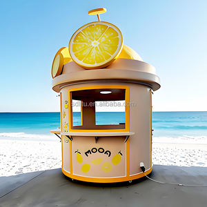 Kiosque de vente de crème glacée et de restauration rapide de 10 pieds avec logo personnalisé et citron pour l'Europe, l'Australie et les États-Unis - Product Image 4