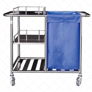 Carrito de Enfermería de Acero Inoxidable, 940x450x900mm, Mueble de Hospital Resistente con 4 Ruedas, Diseño Minimalista - Product Image 3