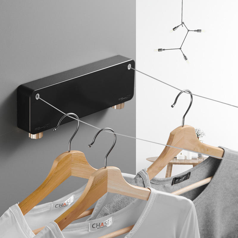 Clothes Hanging Wire Drying Laundry Line Retractable