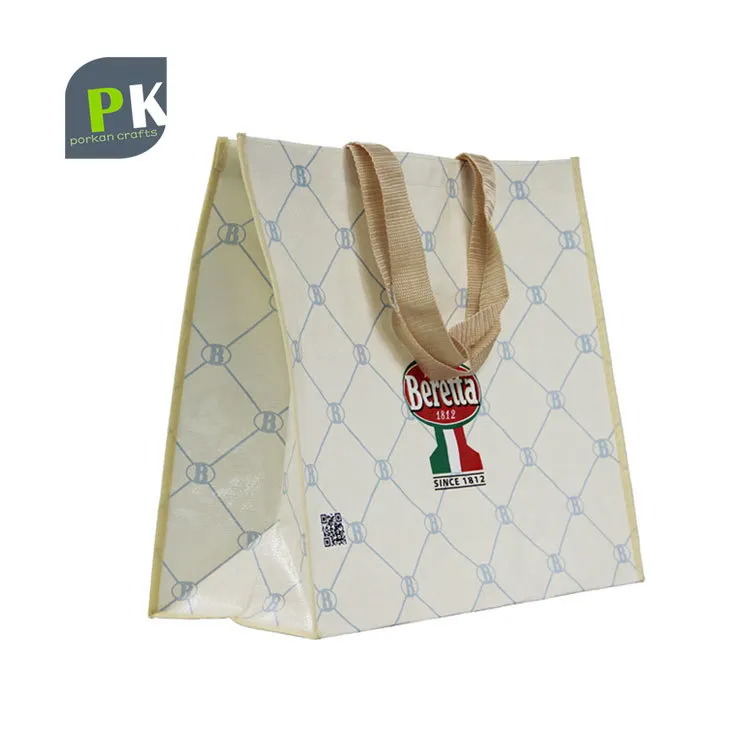 Custom Logo Polypropylene Recycled PP Woven Tote Bag