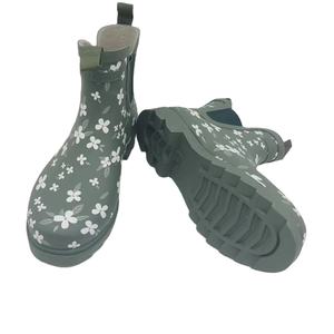 Wholesale Custom Logo Print <strong>Low</strong> Cut Short Rubber Rain Boots Shoes Rubber <strong>Wellies</strong> for Women - Product Image 2