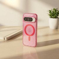 Coque magnétique pour Google Pixel 11, coque de protection transparente rose scintillante pour Google Pixel 9 Pro, 9A, 10 Pro