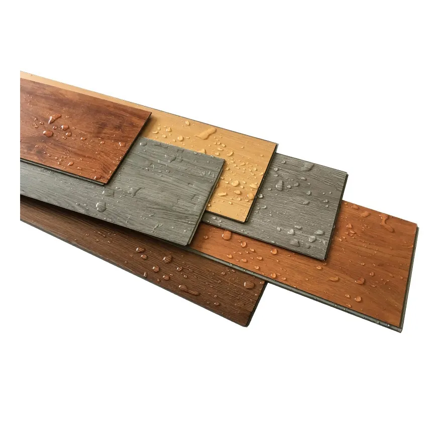 ألواح فينيل أرضيات PVC فاخرة LVT مطبوعة عليها نقرة تثبت على الأرضيات مصنوعة من الخشب المُصنّع من الفينيل مقاومة للماء لأكثر من 5 سنوات، وأكثر من 5 سنوات