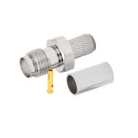Connecteur coaxial SMA-C-K3 en laiton nickelé, prix d'usine, connecteur femelle SMA Jack à sertir pour câbles RG58 RG142 LMR200 LMR195