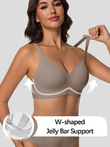 Sujetadores Inalámbricos con Escote Ondulado para Mujer, Sin Costuras, Sin Varillas, Cobertura Completa, Acolchados, Cómodos, Bralettes, Brassiere Personalizado - Product Image 5