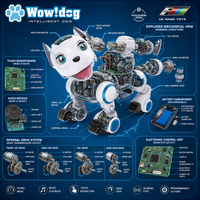 Robot chien patrouilleur intelligent K10 en gros, jouet électronique interactif pour enfants, cadeau pour jeunes enfants