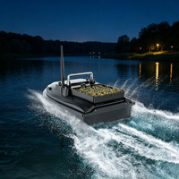 Bateau de pêche télécommandé électrique haute puissance V050 avec distributeur d'appâts, GPS, matériau ABS, sondeur de poissons, modèle Raptor, portée 500m