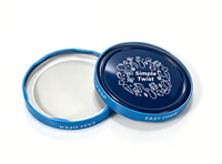 Couvercle métallique à ouverture facile avec bouton de vide de 250 ml |   Couvercle de mise au pointage facile pour bocaux en verre, sans BPA ni PVC, avec bouchon à vis