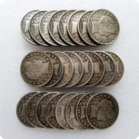 Réplique complète de la pièce de monnaie américaine Barber Half Dollar 50C en argent, de 1892 à 1915, antique, souvenir, objet de collection, cadeau