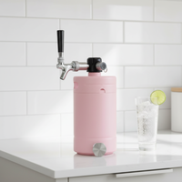 Mini fût en inox de 2 L de qualité supérieure, à double paroi, pour brassage maison, distributeur de cocktails à pression