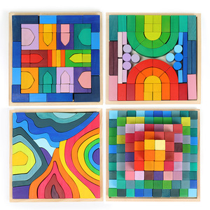 Blocs <span class=keywords><strong>de</strong></span> construction géométriques <span class=keywords><strong>de</strong></span> style nordique, grands, quatre é<span class=keywords><strong>l</strong></span>éments, <span class=keywords><strong>en</strong></span> bois, empilables <span class=keywords><strong>arc</strong></span>-<span class=keywords><strong>en</strong></span>-<span class=keywords><strong>ciel</strong></span>, jouets <span class=keywords><strong>en</strong></span> bois Grimms Montessori pour tout-petits - Product Image 5