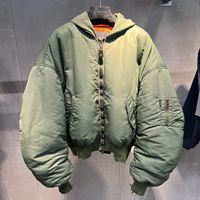 Blouson d'aviateur court vintage personnalisé Blouson d'aviateur en nylon pour hommes Manteau d'aviateur MA1 brodé de logo personnalisé pour homme
