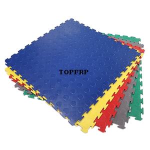 Baldosas aislantes de PVC entrelazadas con patrón de monedas de alta resistencia para taller - Product Image 3