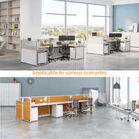 Cloisons de séparation pliables de bureau insonorisées pour 4 personnes bureau professionnel debout libre en forme de l personnalisé