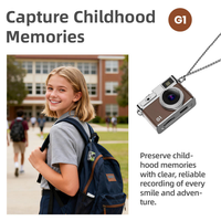 Kamera Digital Mini Portabel 1080P HD Ukuran Saku Kecil Retro Kompak Kamera Gantungan Kunci Perekam Kartu SD untuk Anak-Anak
