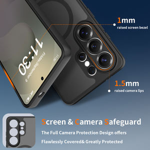 Étui de téléphone magnétique d'usine avec protection d'objectif pour <span class=keywords><strong>Samsung</strong></span> S26 Ultra, <span class=keywords><strong>coque</strong></span> de téléphone portable effet peau pour <span class=keywords><strong>Samsung</strong></span> 26 25 24 - Product Image 3