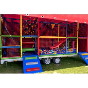 HANLIN - Set de Juegos Portátil de PVC y PE para Interiores, Ideal para Fiestas Infantiles, Área de Juegos Móvil para Niños Pequeños, Uso Doméstico - Product Image 1