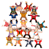 Jeu de construction en bois TikTok transfrontalier : Blocs empilables Hercules pour bébés et tout-petits – Jeu d'équilibre sur table pour parents et enfants
