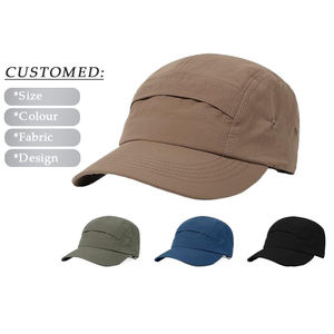 Venta al por mayor Eco-Friendly Camp Cap Quick Dry Running Cap 6 Panel Unstructured Hat Hombre Impreso Logo Camp Running Hat Caps - Product Image 1