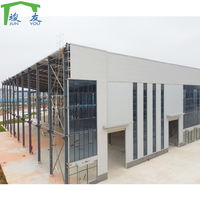 Almacén de Estructura de Acero Moderna, Panel Sándwich de Lámina Metálica, Almacenamiento Comercial, Edificio Prefabricado Industrial, Sala de Exposiciones
