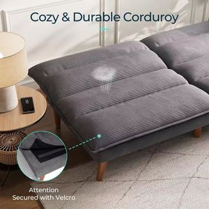 Nhà sản xuất bấm vào <span class=keywords><strong>Clack</strong></span> đôi vải to sợi <span class=keywords><strong>Sofa</strong></span> 2 chỗ ngồi loveseat vải ngủ couch futon <span class=keywords><strong>sofa</strong></span> đi ngủ cho phòng khách - Product Image 3