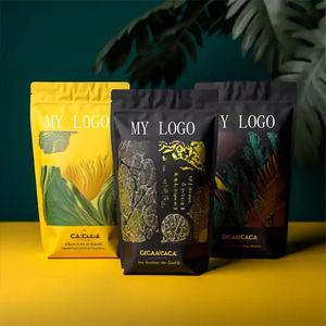 Tùy chỉnh in lá nhôm mùi bằng chứng bao bì Cà phê túi dây kéo với van khử khí - Product Image 3