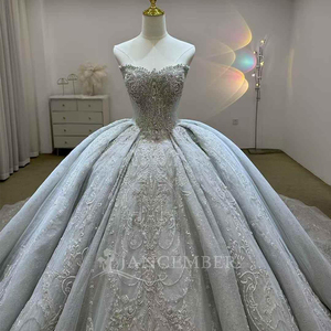 Vestido de Novia Romántico Estilo Princesa con Espalda de Encaje y Cuentas, Vestido de Novia Lsjj67 - Product Image 3